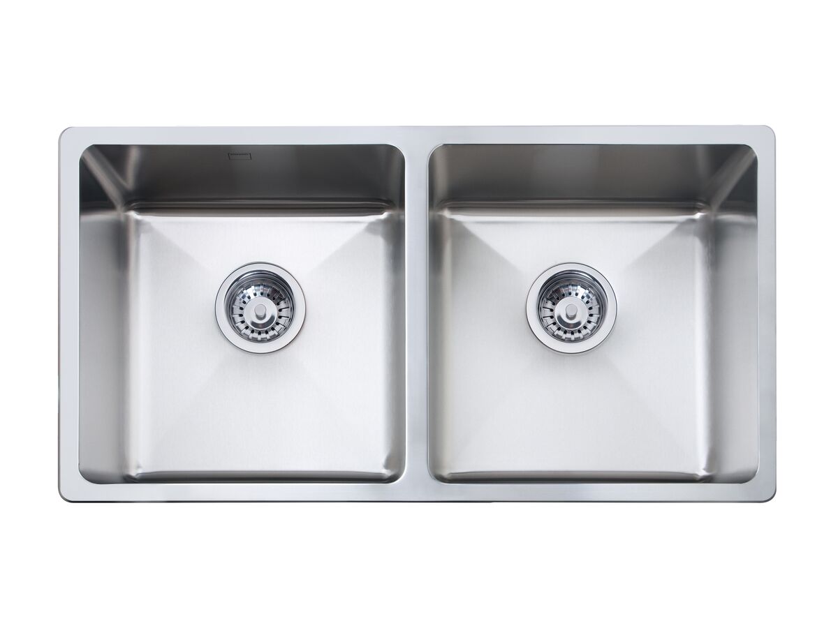 reece Memo Hugo Double Bowl Sink No Taphole Stainless Steel