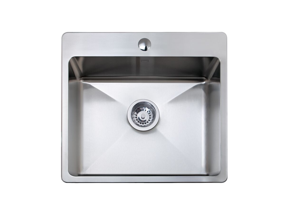 reece Memo Hugo Extended Single Bowl Sink 1 Taphole Stainless Steel