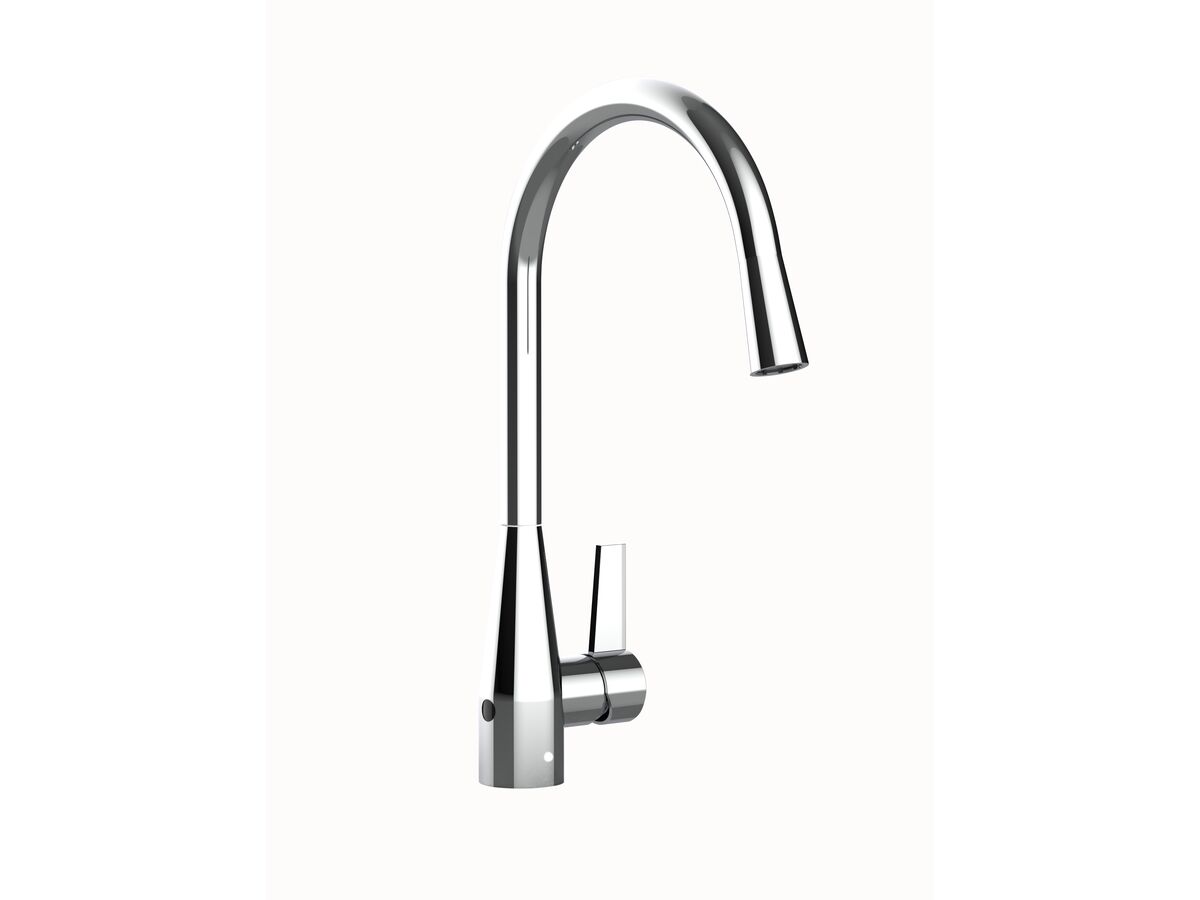 reece Memo Sia Sensor Gooseneck Sink Mixer Tap Dual Functions Right Hand Lever Chrome (4 Star)