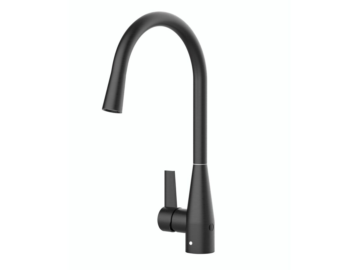 reece Memo Sia Sensor Gooseneck Sink Mixer Tap Dual Functions Left Hand Lever Matte Black (4 Star)