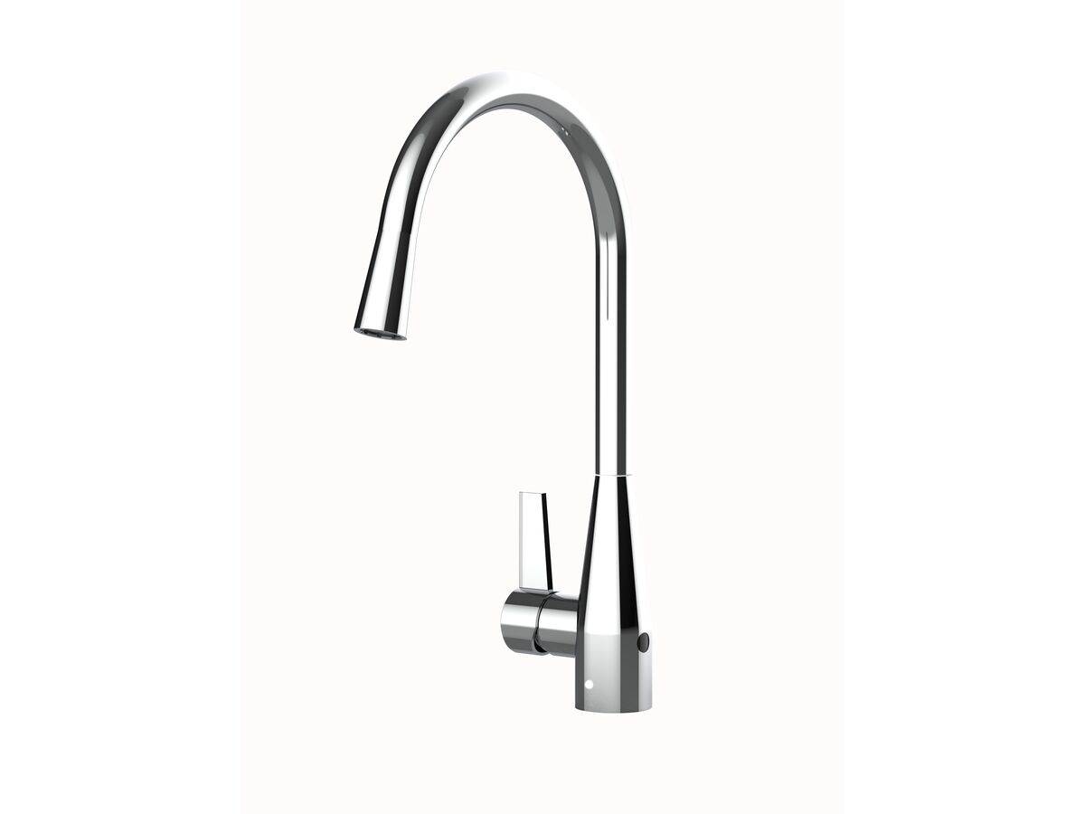 reece Memo Sia Sensor Gooseneck Sink Mixer Tap Dual Functions Left Hand Lever Chrome (4 Star)