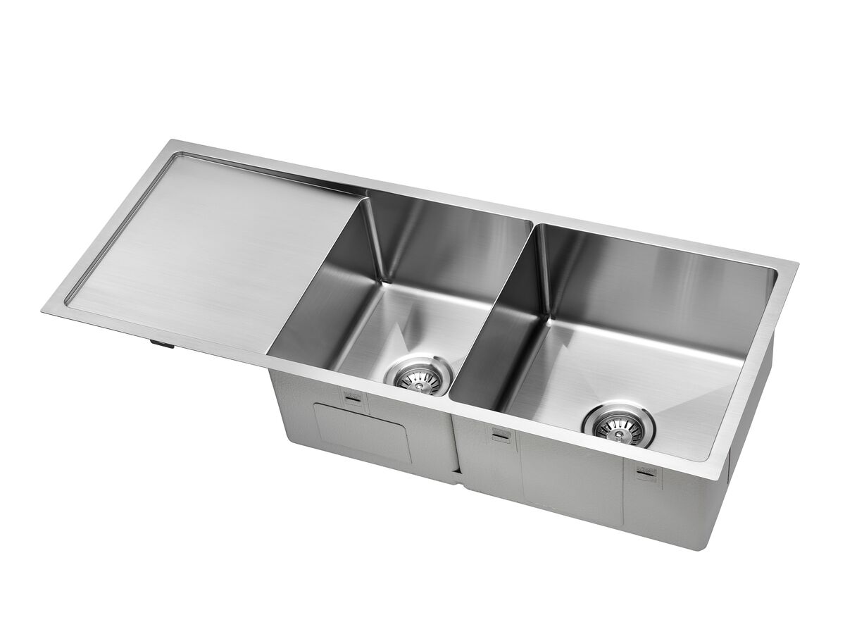 Reece Memo Zenna 1 & 3/4 Bowl Sink With Reversible Drainer No Taphole Stainless Steel