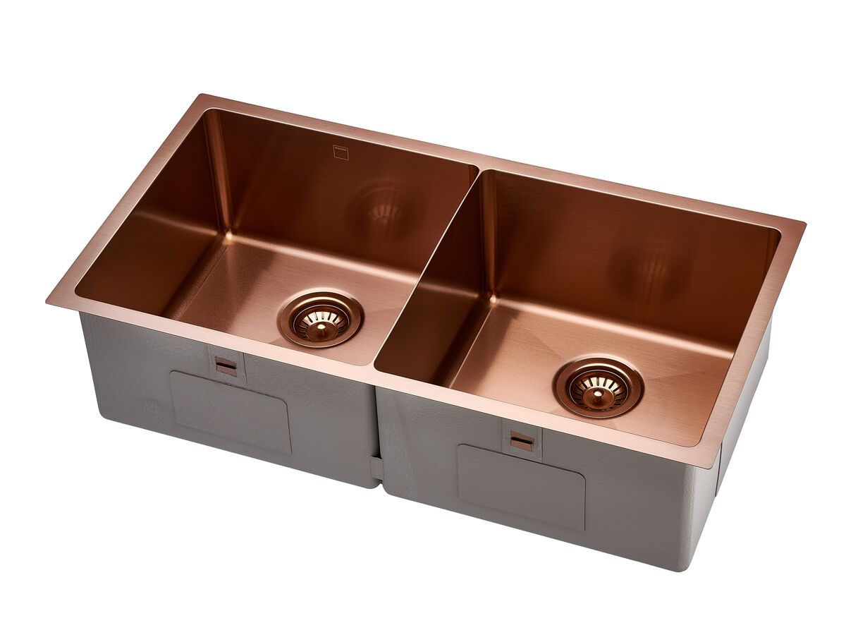 Reece Memo Zenna Double Bowl Sink Nanoplated Bronze