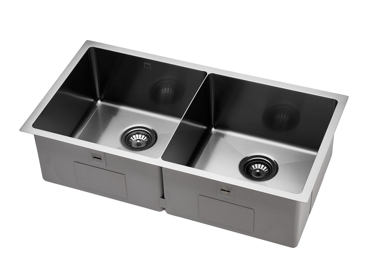 Reece Memo Zenna Double Bowl Sink Nanoplated Gunmetal