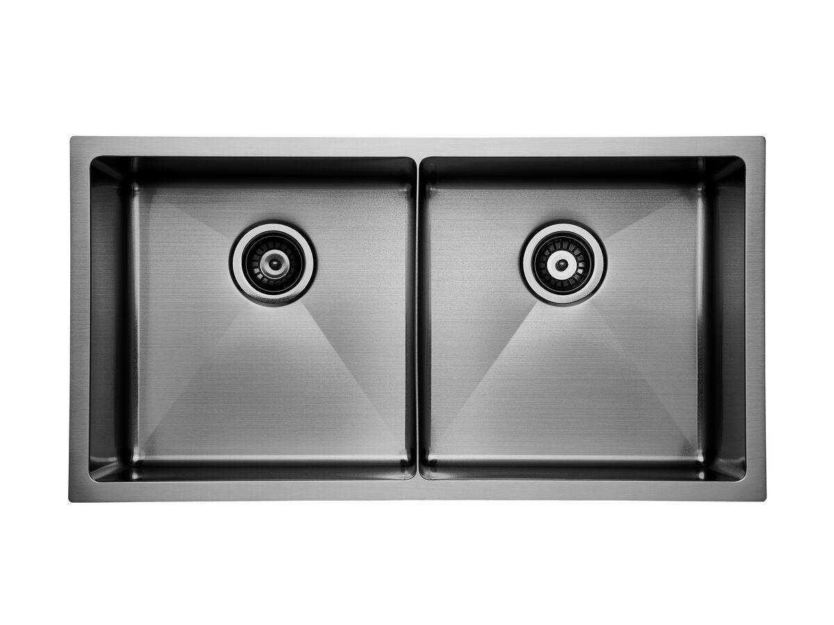 Reece Memo Zenna Double Bowl Sink Nanoplated Gunmetal