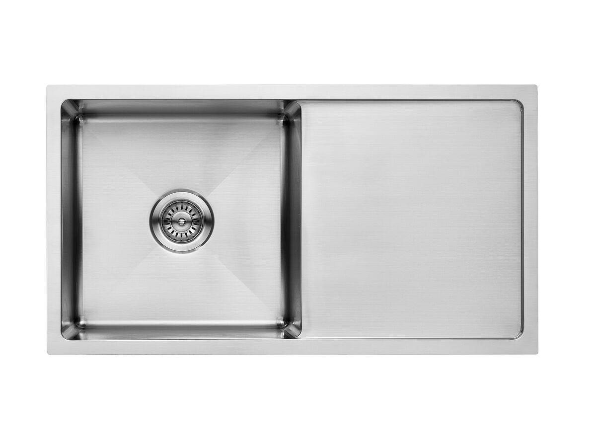 Reece Memo Zenna Single Bowl Sink With Reversible Drainer No Taphole Stainless Steel