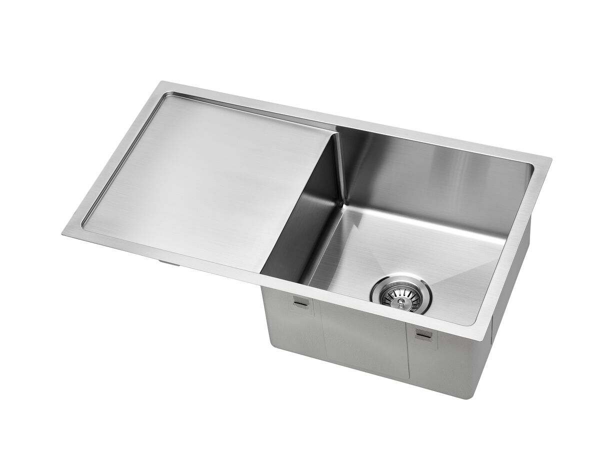 Reece Memo Zenna Single Bowl Sink With Reversible Drainer No Taphole Stainless Steel