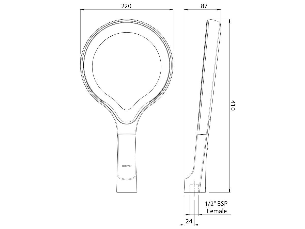 Reece Methven Aio Aurajet Overhead Shower Chrome (3 Star)