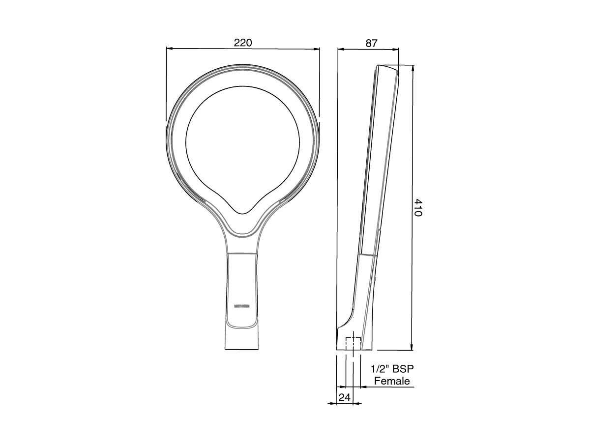 Reece Methven Aio Aurajet Overhead Shower Matte Black (3 Star)