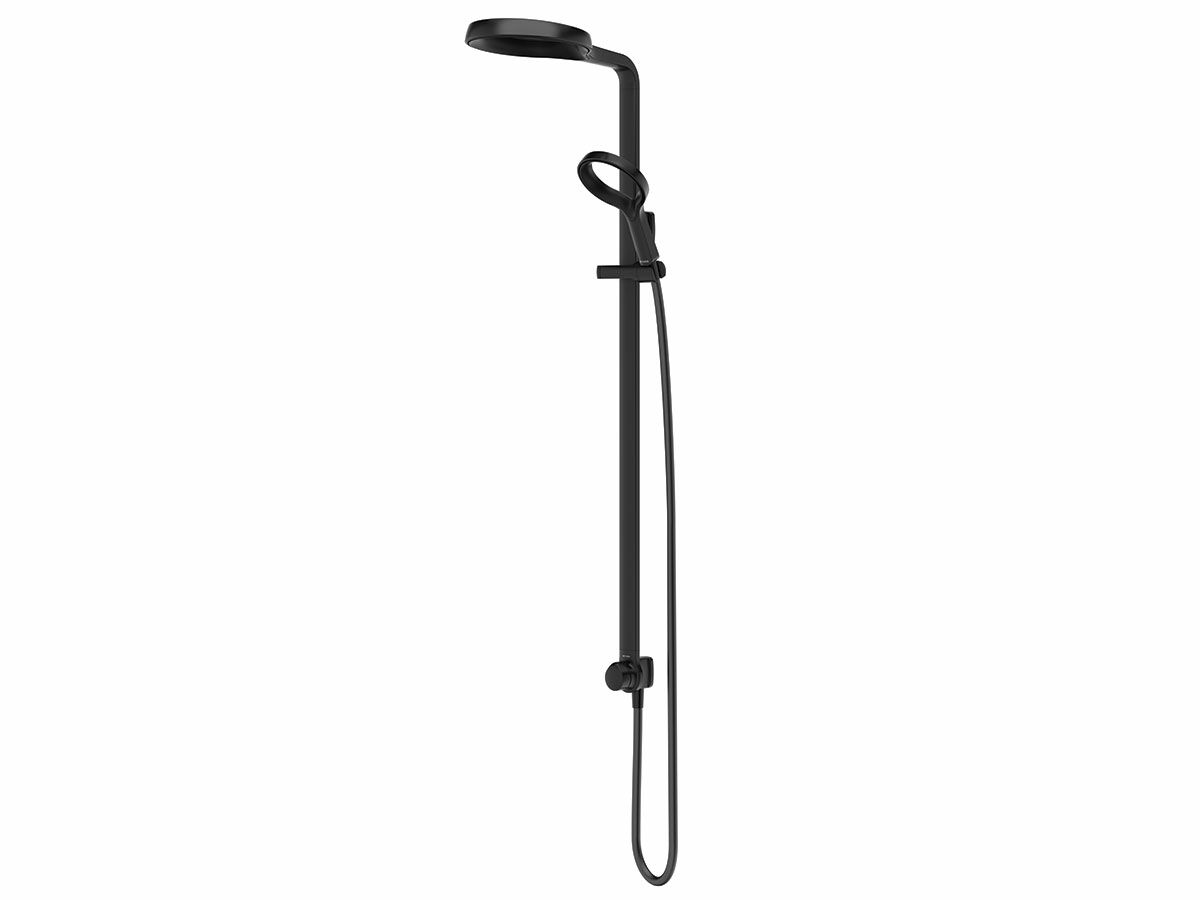 reece Methven Aio Aurajet Twin Shower with Top Rail Water Inlet Matte Black (3 Star)