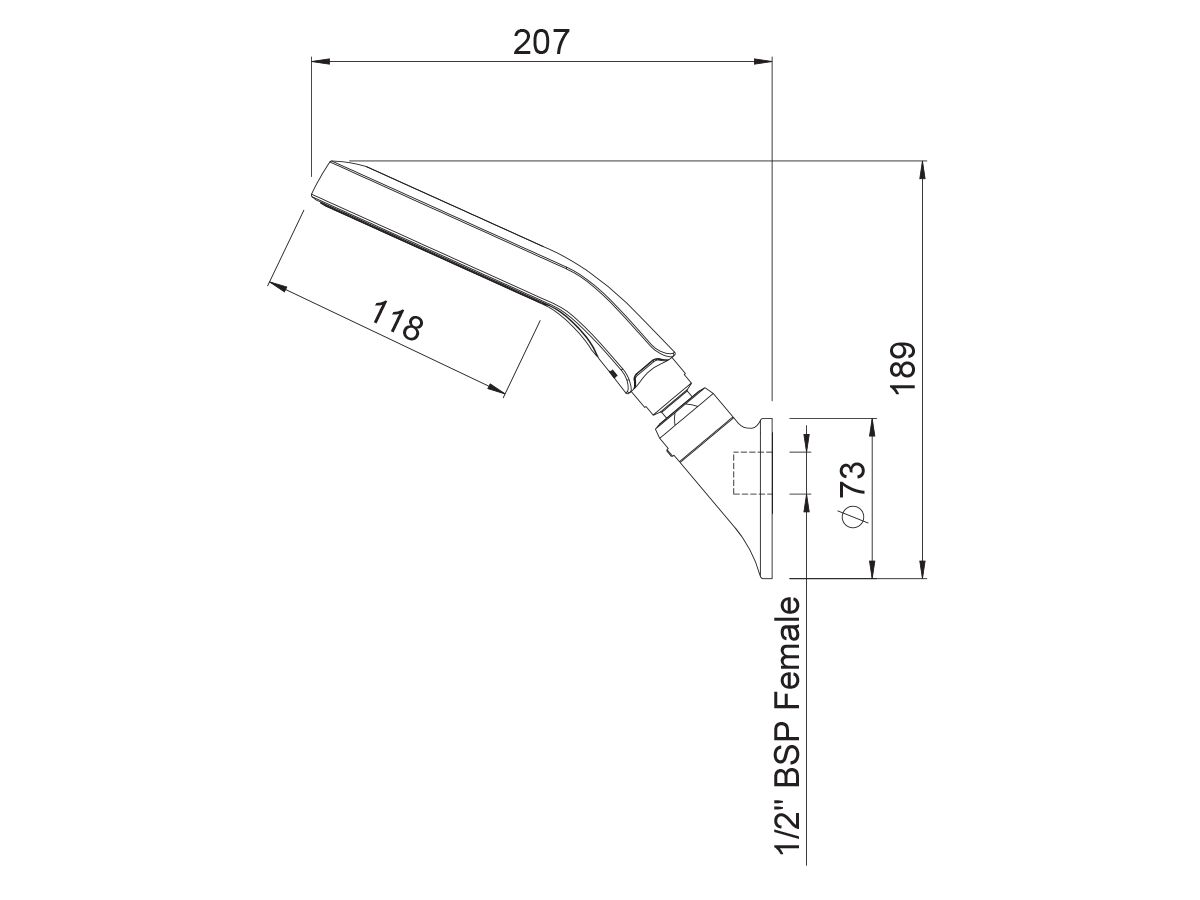 Reece Methven Aio Aurajet Wall Shower Short Arm Chrome (3 Star)