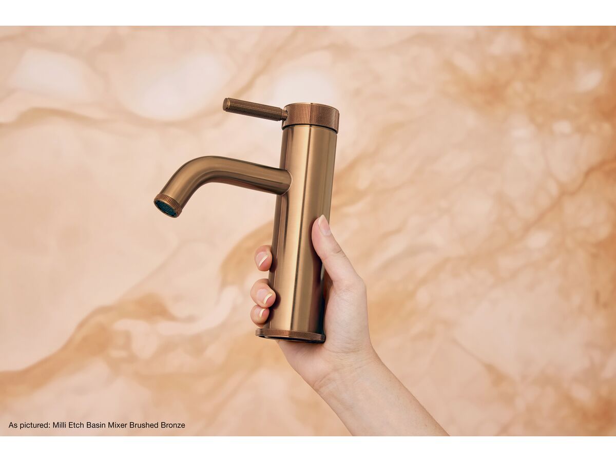 Reece Milli Etch Basin Mixer Tap Brushed Bronze (6 Star) Lead Free