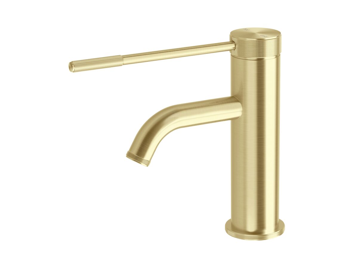 Reece Milli Etch Basin Mixer Tap With Extended Lever Brushed Gold (6 Star) Lead Free
