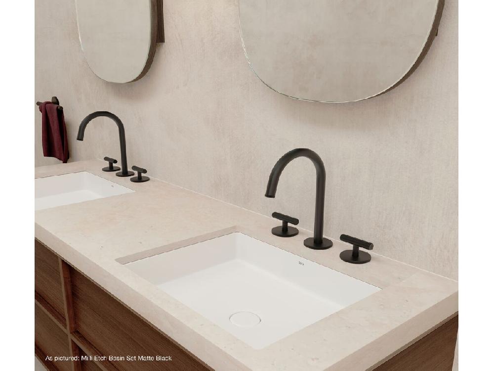 Reece Milli Etch Basin Tap Set Matte Black (6 Star) Lead Free