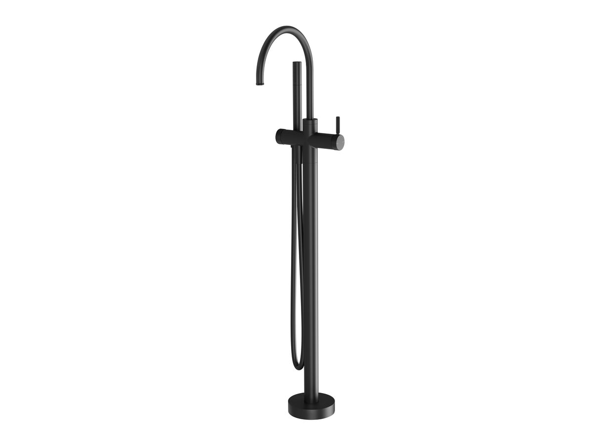 reece Milli Etch Floor Mounted Bath Mixer with Handshower Matte Black
