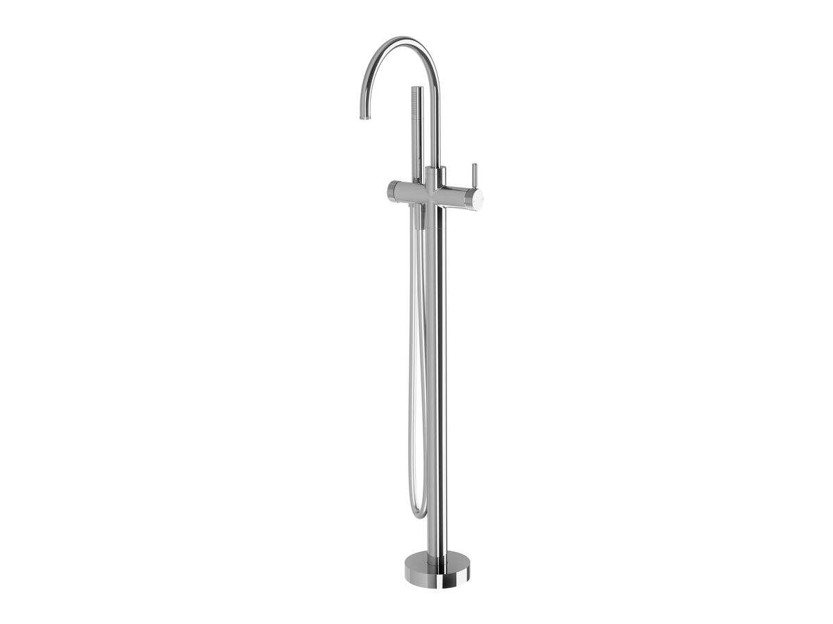 reece Milli Etch Floor Mounted Bath Mixer with Handshower Chrome