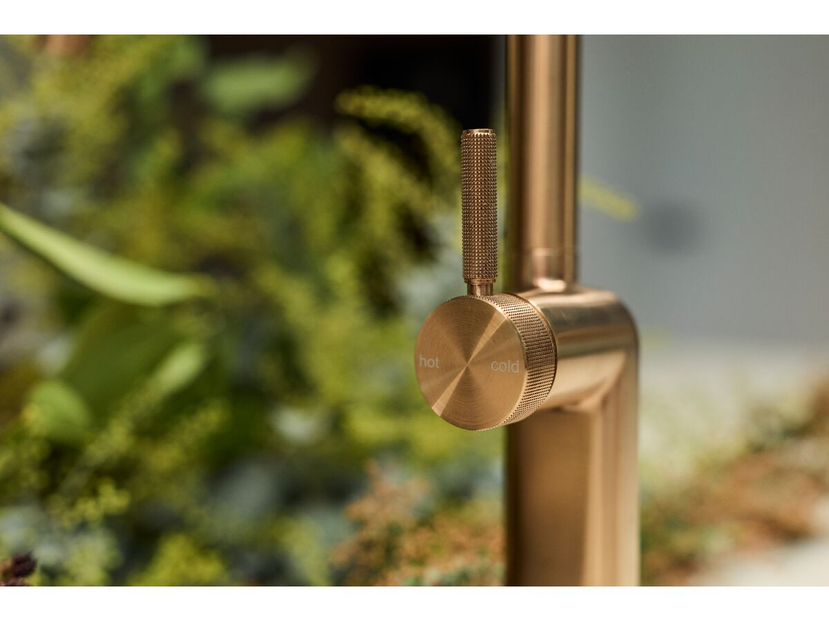 Reece Milli Etch Gooseneck Pull Out Sink Mixer Brushed Bronze (5 Star) Lead Free