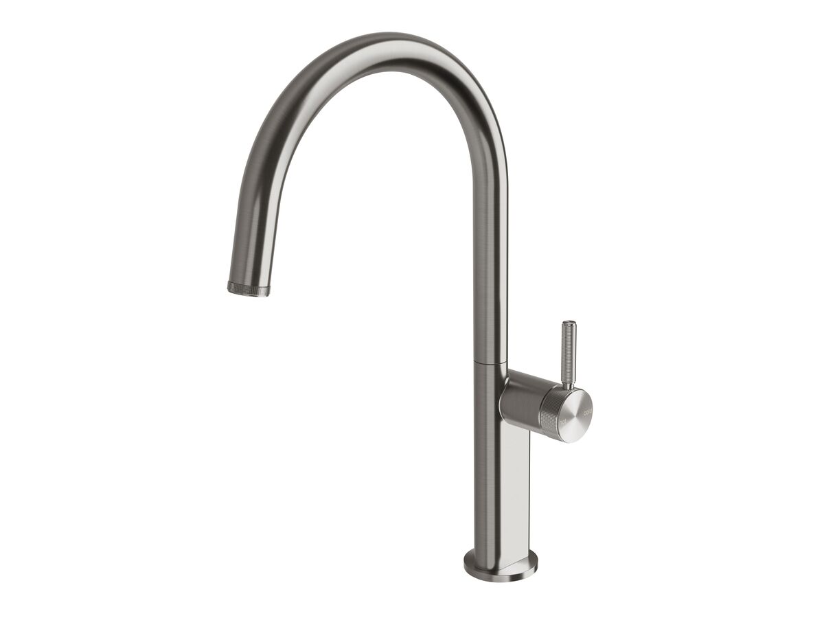 reece Milli Etch Gooseneck Sink Mixer Brushed Gunmetal (5 Star) Lead Free