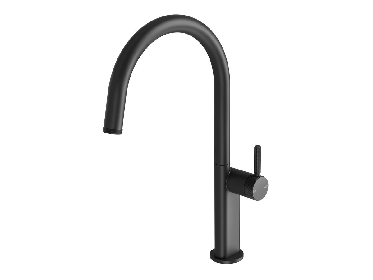 reece Milli Etch Gooseneck Sink Mixer Matte Black (5 Star) Lead Free