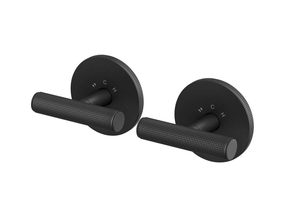 reece Milli Etch Progressive Dual Mixer Tap System with Round Backplate Matte Black Lead Free