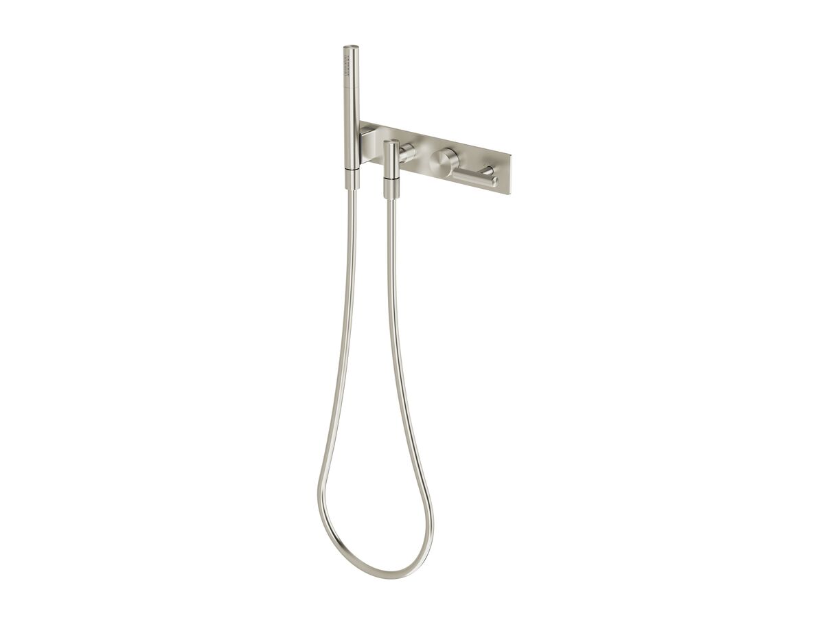 reece Milli Etch Progressive Shower Mixer Tap System with Handshower Brushed Nickel ( 3 Star)