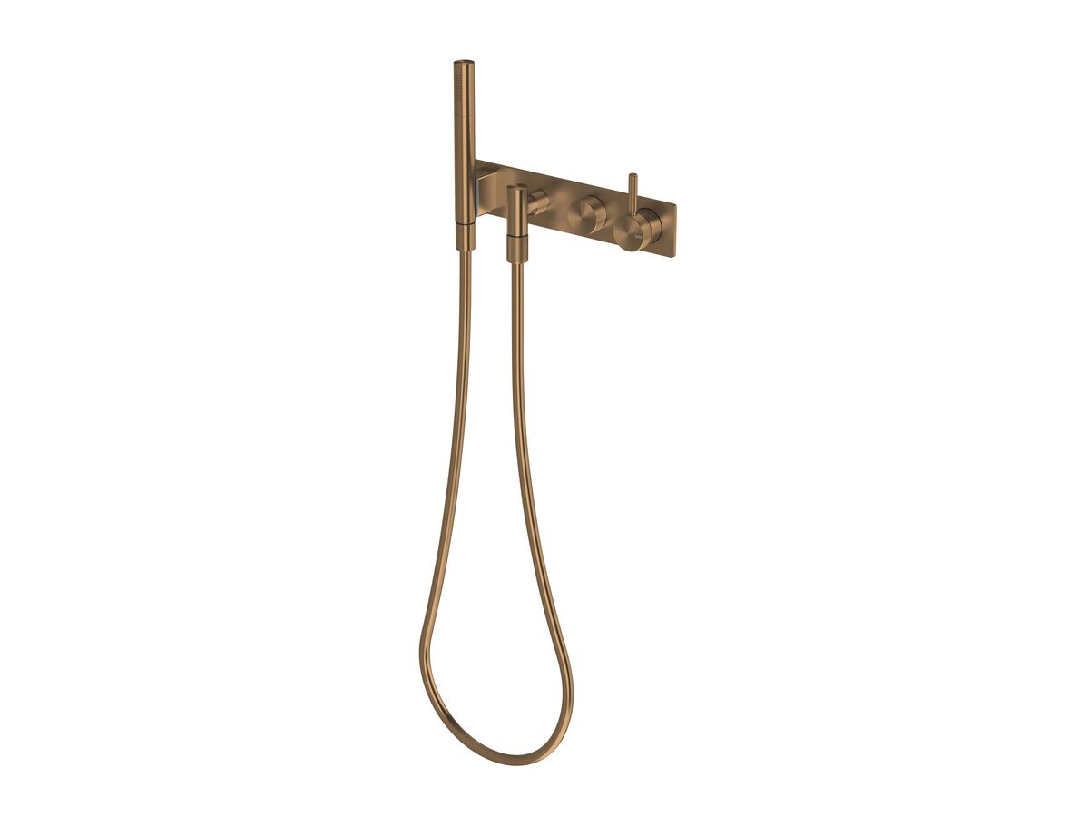 reece Milli Etch Shower Mixer Tap System with Handshower Brushed Bronze (3 Star)