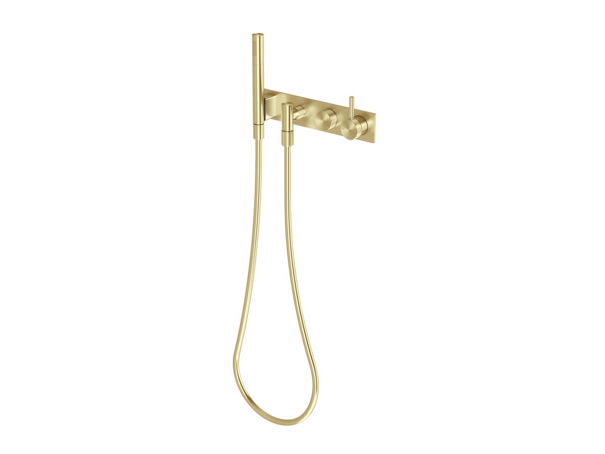 reece Milli Etch Shower Mixer Tap System with Handshower Brushed Gold (3 Star)