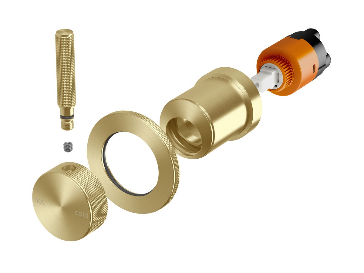 reece Milli Etch Shower Mixer Tap Trimset Brushed Gold Lead Free