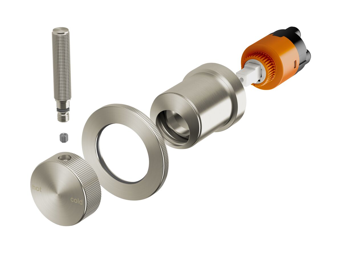 reece Milli Etch Shower Mixer Tap Trimset Brushed Nickel Lead Free
