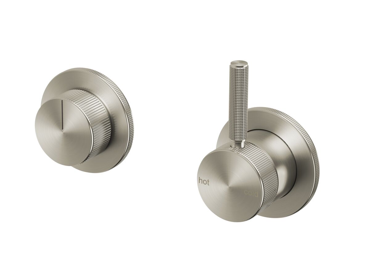 reece Milli Etch Shower Mixer Tap with Diverter Brushed Nickel Lead Free