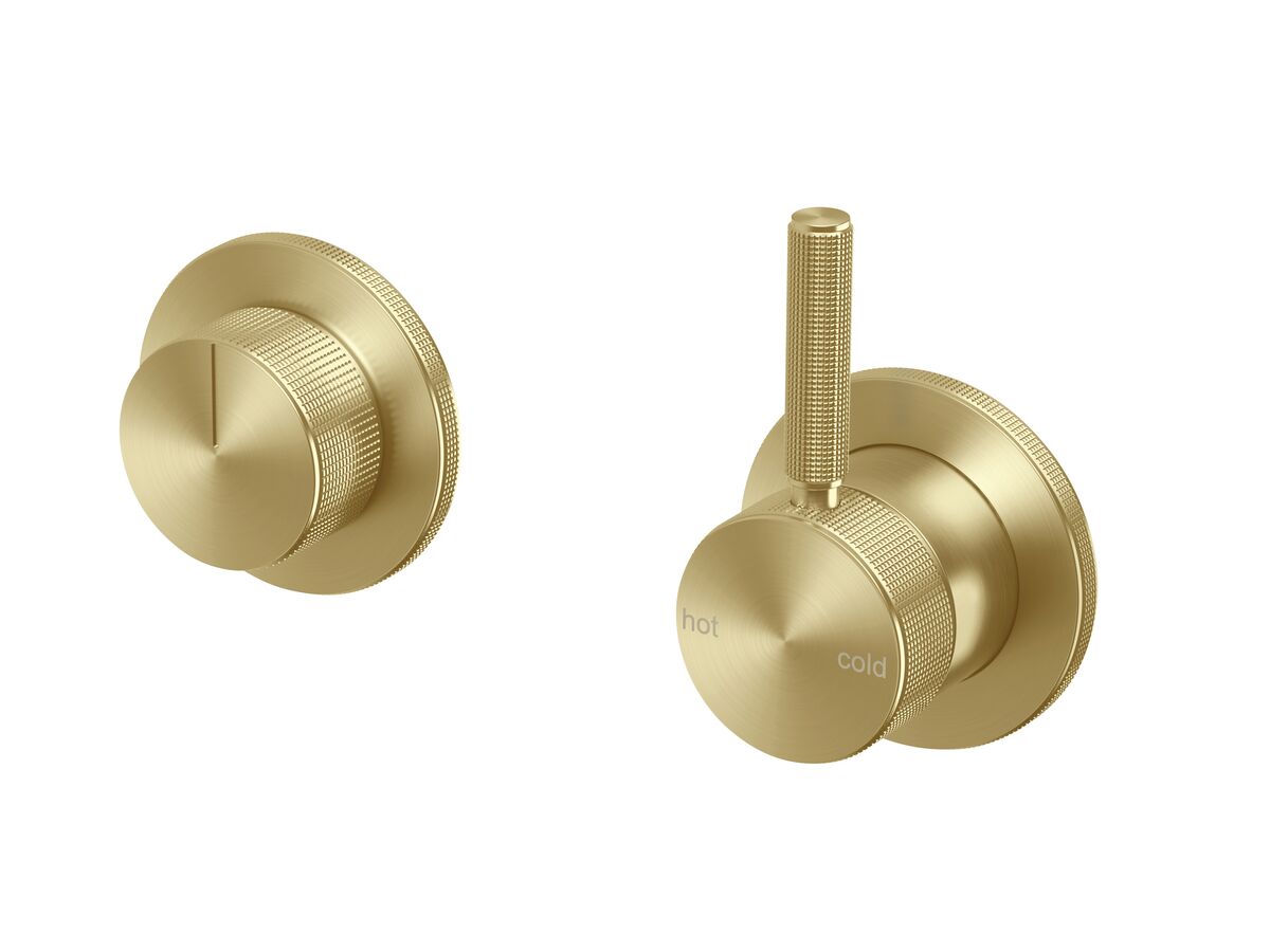reece Milli Etch Shower Mixer Tap with Diverter Brushed Gold Lead Free