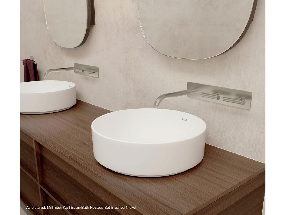 Reece Milli Etch Wall Basin / Bath Hostess Tap System Brushed Nickel (6 Star) Lead Free