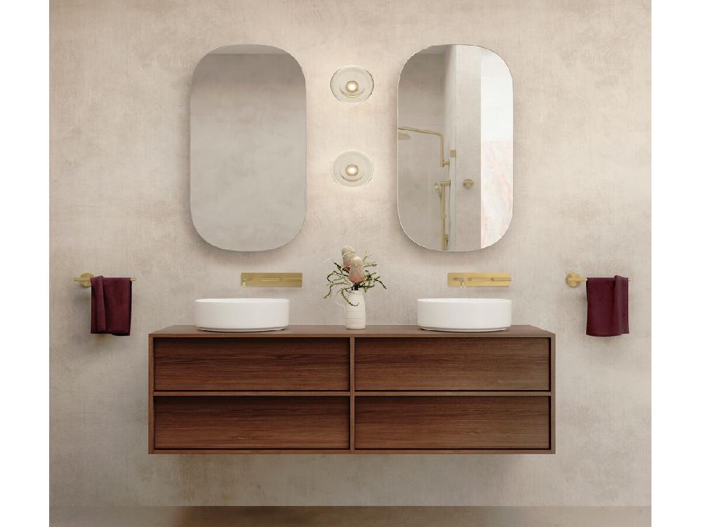 Reece Milli Etch Wall Basin / Bath Hostess Tap System Brushed Gold (6 Star) Lead Free