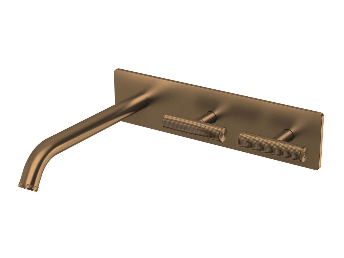 Reece Milli Etch Wall Basin / Bath Hostess Tap System Brushed Bronze (6 Star) Lead Free