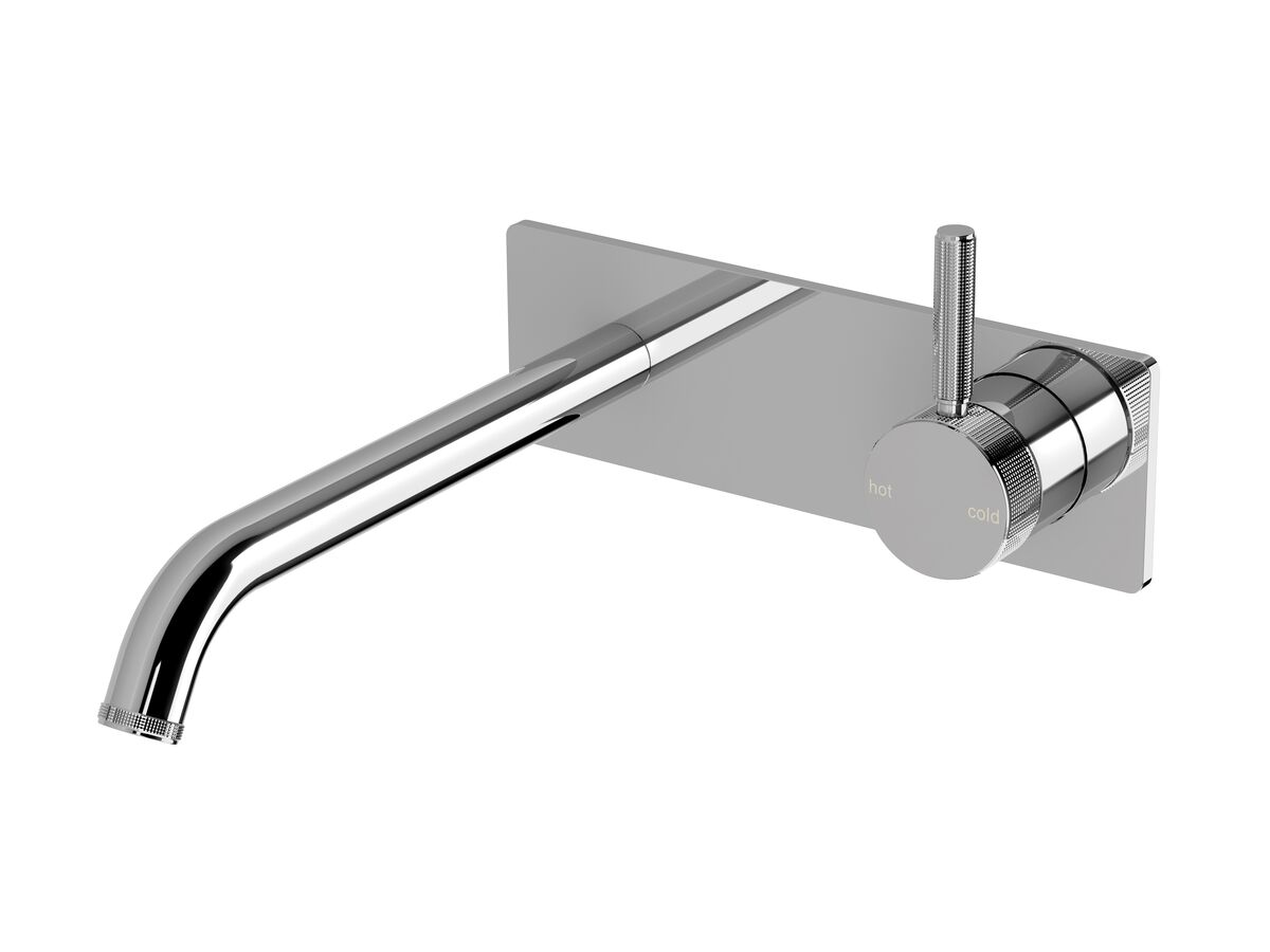 Reece Milli Etch Wall Basin/Bath Mixer Tap Set Square Backplate Chrome (6 Star) Lead Free