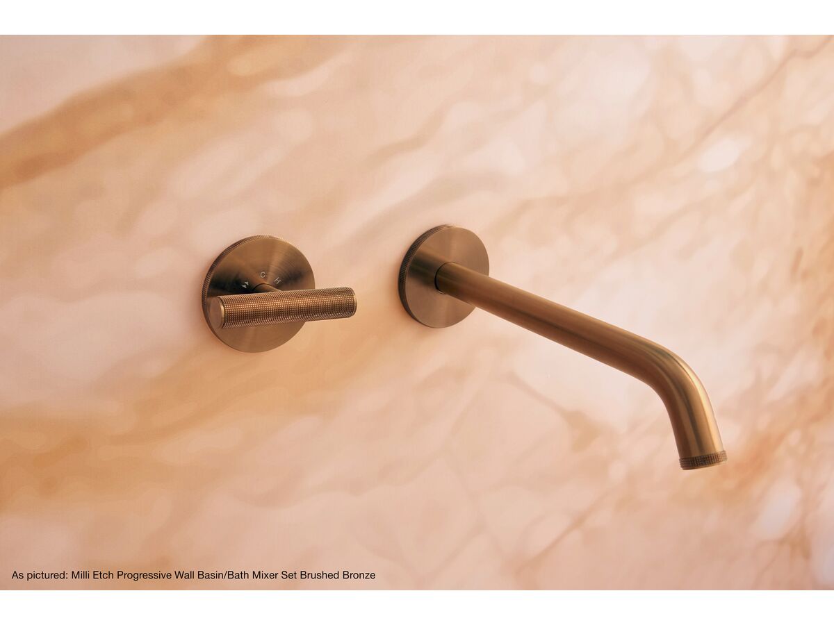 Reece Milli Etch Wall Basin / Bath Outlet 160mm Matte Black (6 Star) Lead Free