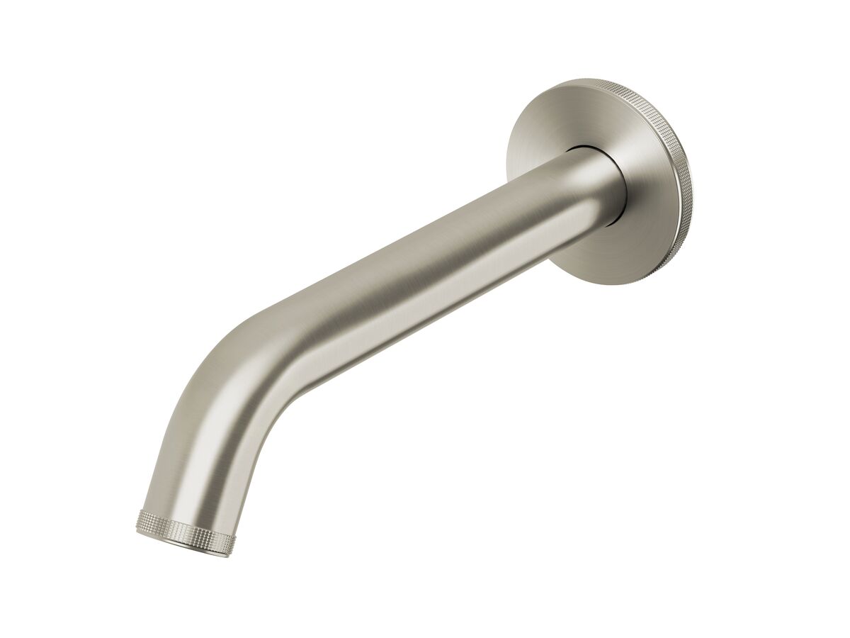 reece Milli Etch Wall Basin / Bath Outlet 200mm Brushed Nickel (6 Star) Lead Free