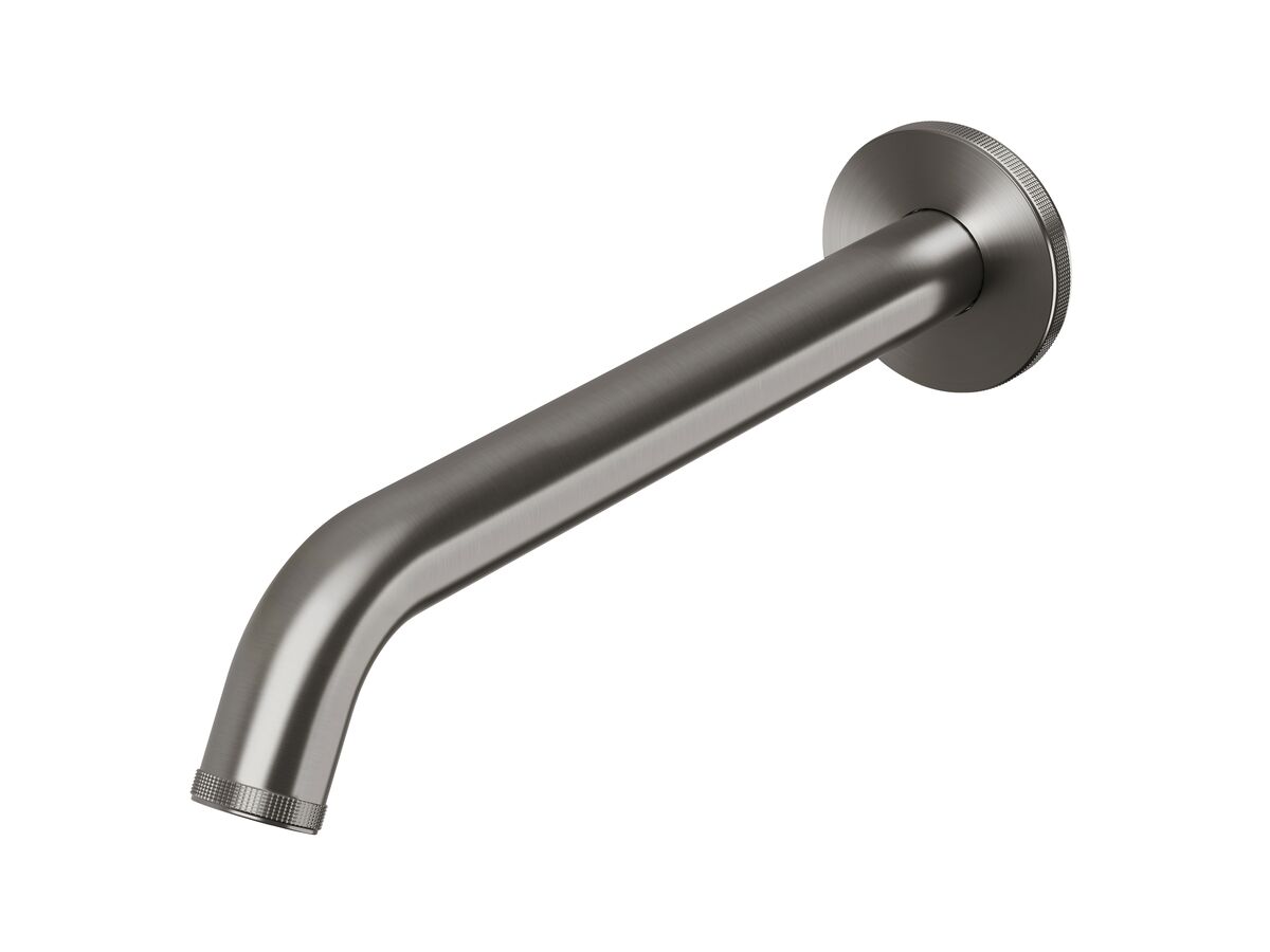 reece Milli Etch Wall Basin / Bath Outlet 250mm Brushed Gunmetal (6 Star) Lead Free