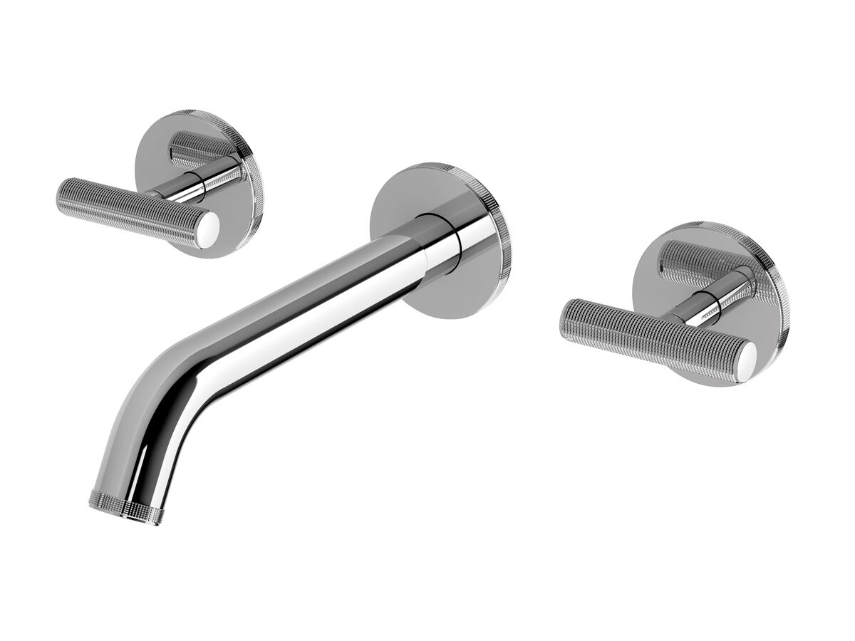 reece Milli Etch Wall Basin / Bath Tap Set 200mm Chrome (6 Star) Lead Free