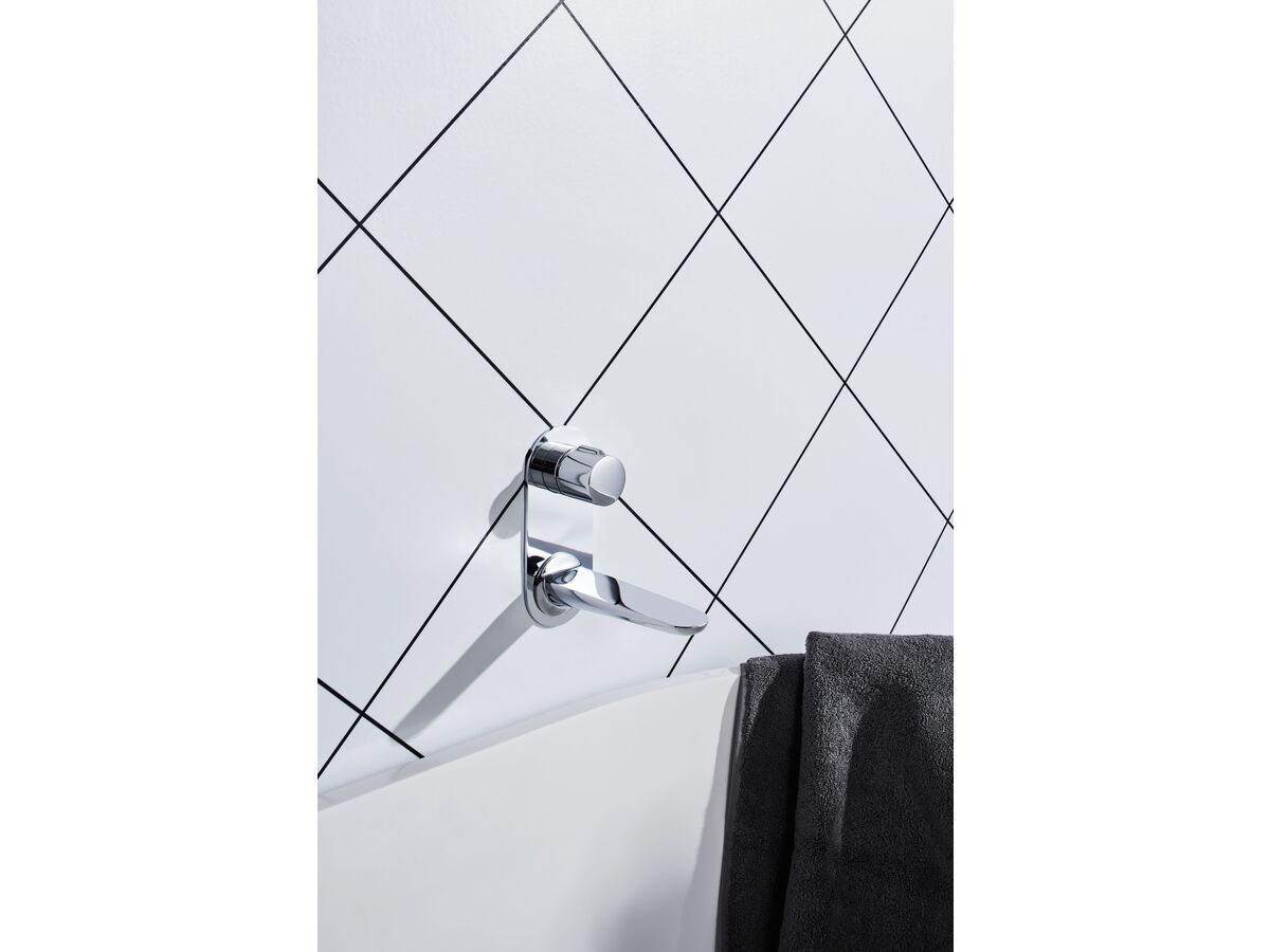 Reece Milli Flow Vertical Wall Bath Mixer Tap Set Chrome