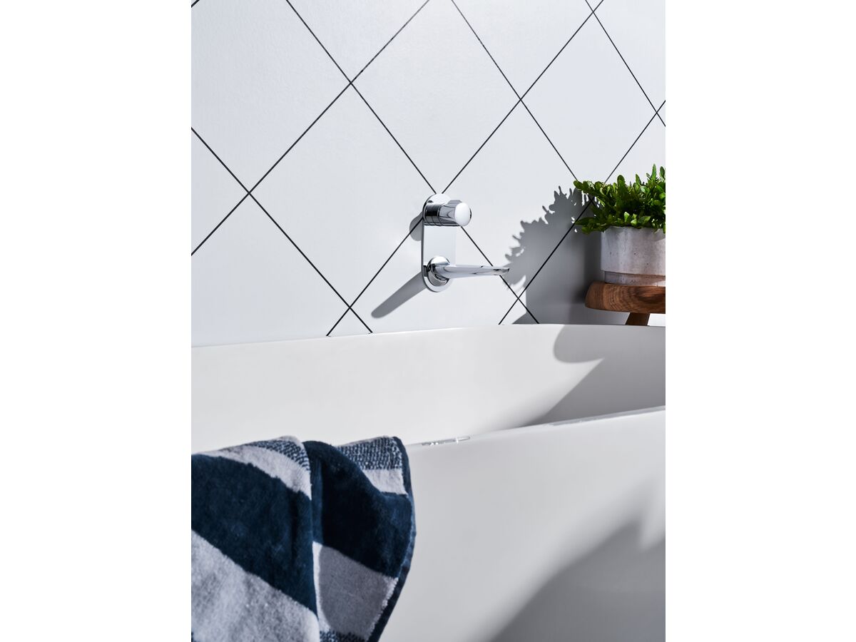 Reece Milli Flow Vertical Wall Bath Mixer Tap Set Chrome