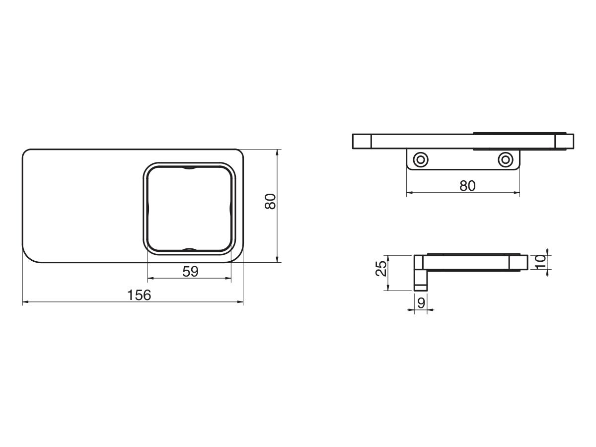 Reece Milli Glance Single Wall Holder With Shelf Black