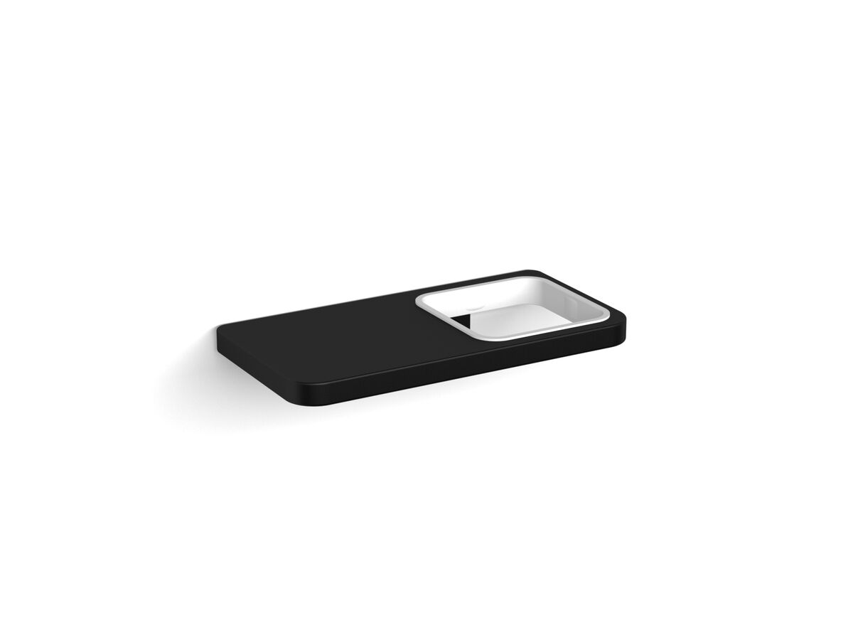 reece Milli Glance Single Wall Holder with Shelf Black