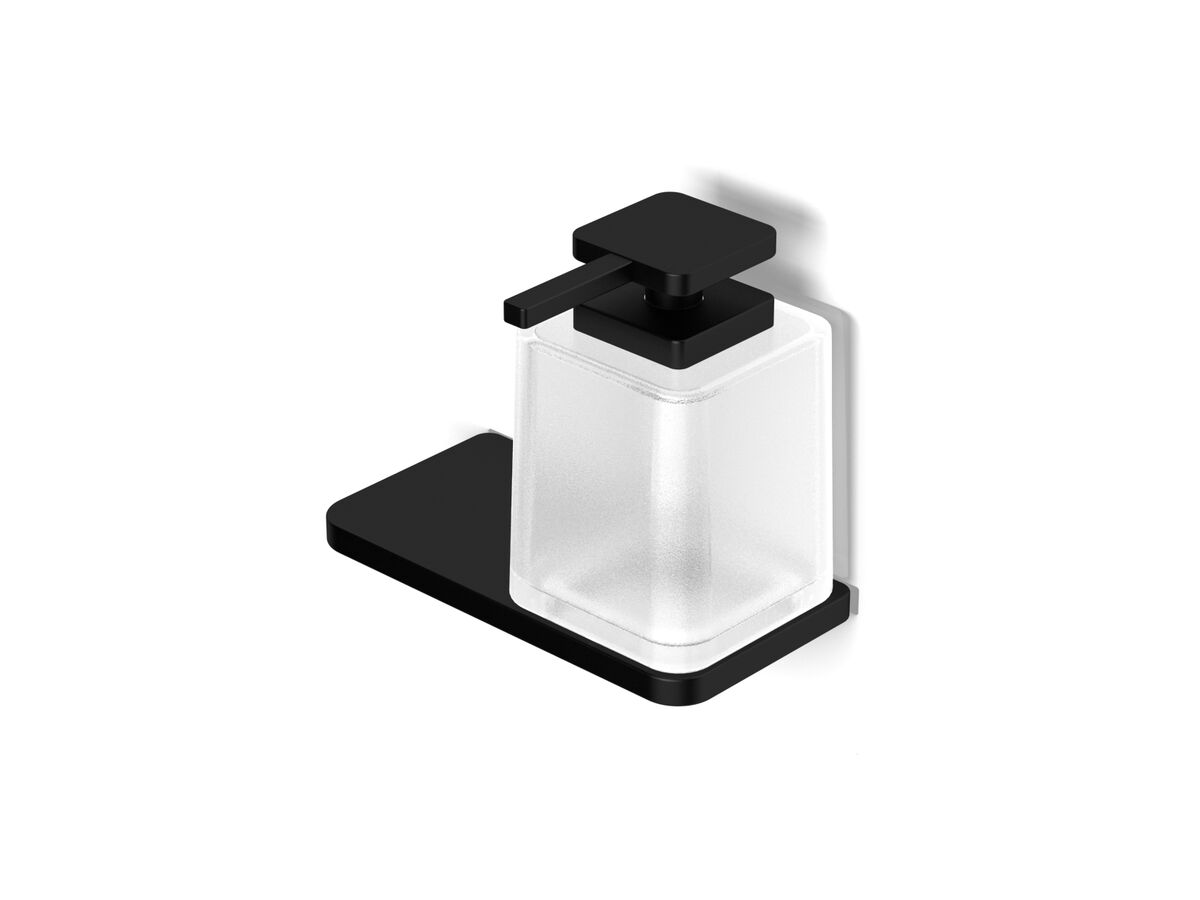 reece Milli Glance Wall Mounted Soap Dispenser with Shelf Black