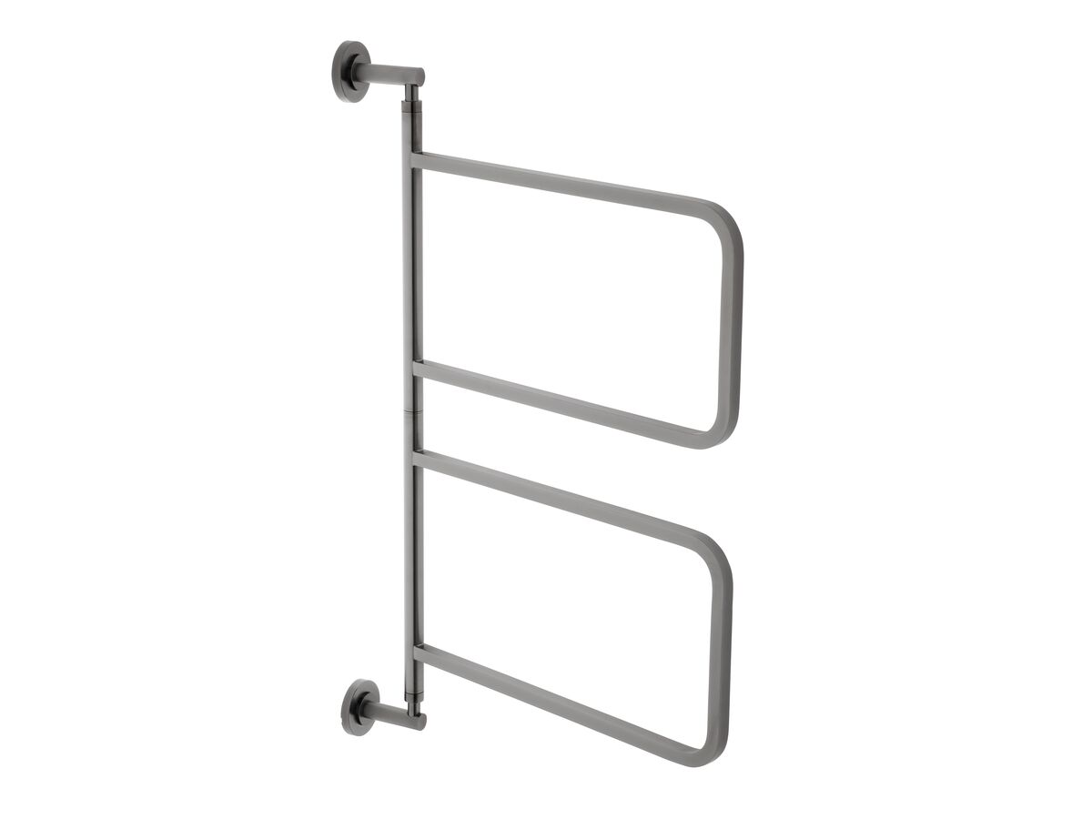 reece Milli Marle Edit Multi Towel Rail Swivel Small Brushed Gunmetal