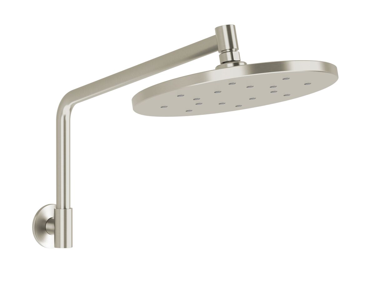 reece Milli Marq Edit Overhead Shower with Arm 250mm Brushed Nickel (3 Star)