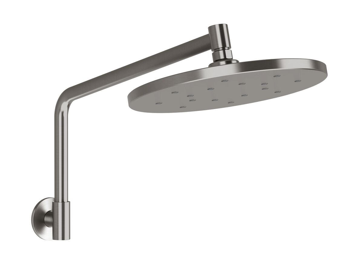 reece Milli Marq Edit Overhead Shower with Arm 250mm Brushed Gunmetal (3 Star)