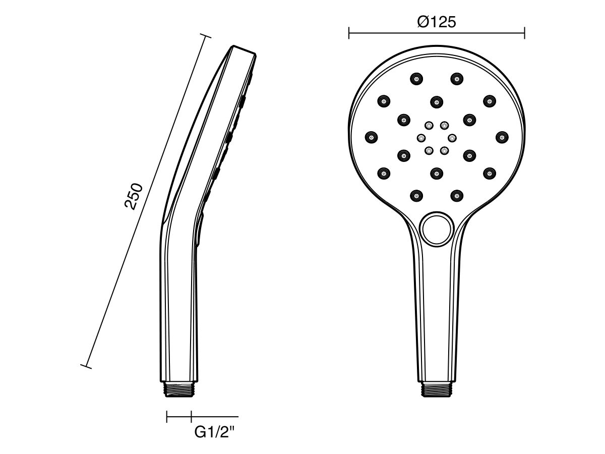 Reece Milli Marq Edit Shower Handpiece Only Chrome (3 Star)