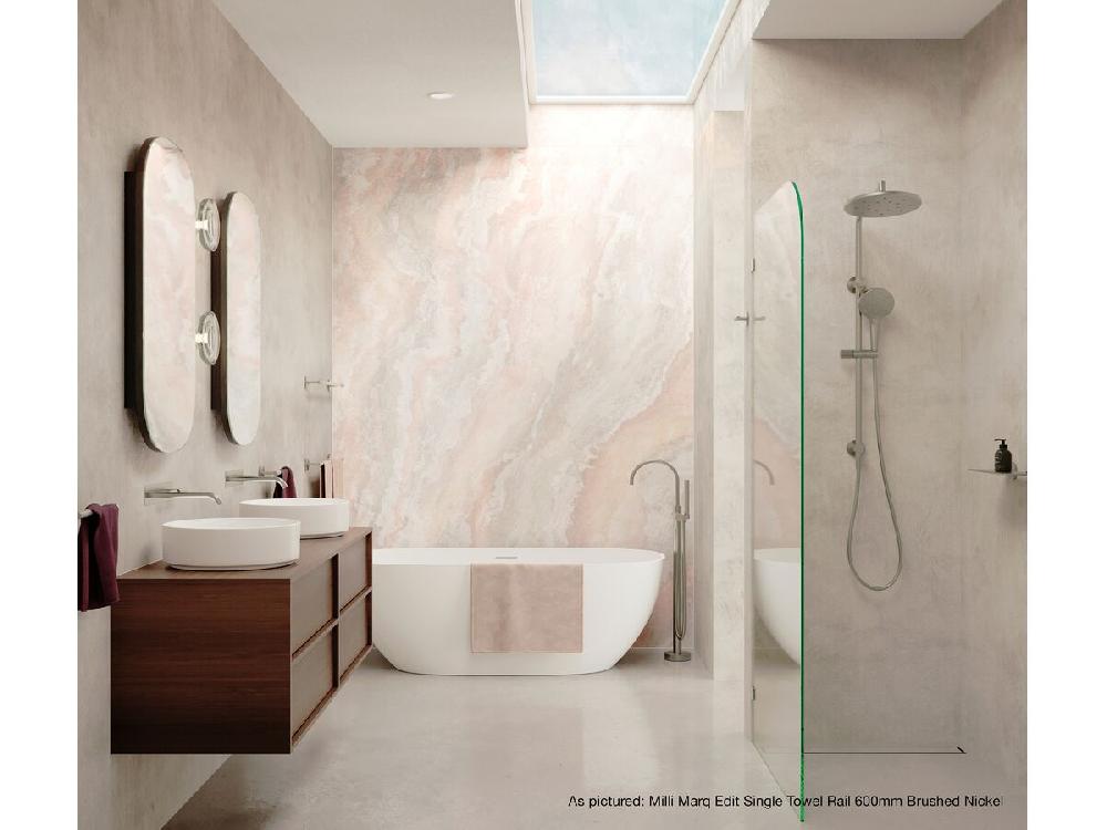 Reece Milli Marq Edit Single Towel Rail 800mm Brushed Nickel