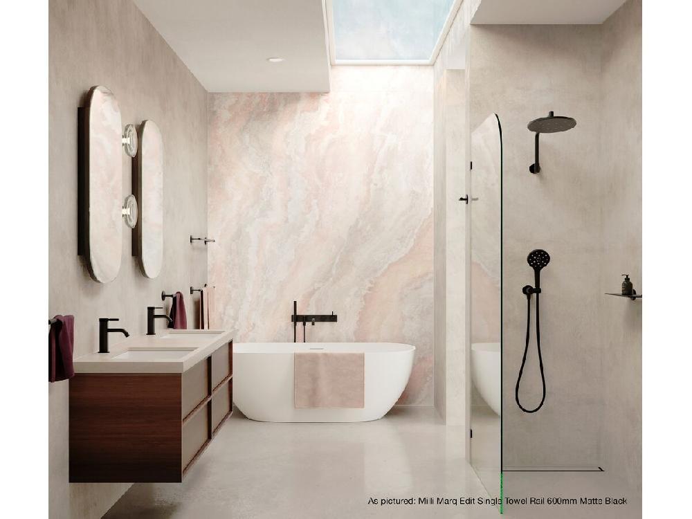 Reece Milli Marq Edit Single Towel Rail 800mm Matte Black